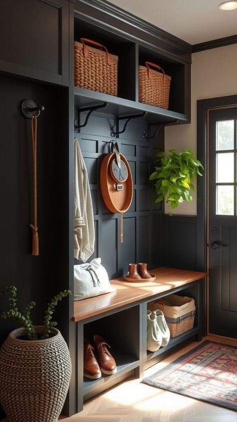 Effortless Entry: Hooks, Bench, and a Touch of Shelf