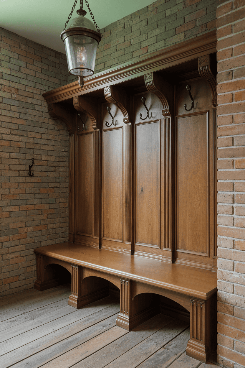 Classic Wooden Storage Bench for Your Mudroom