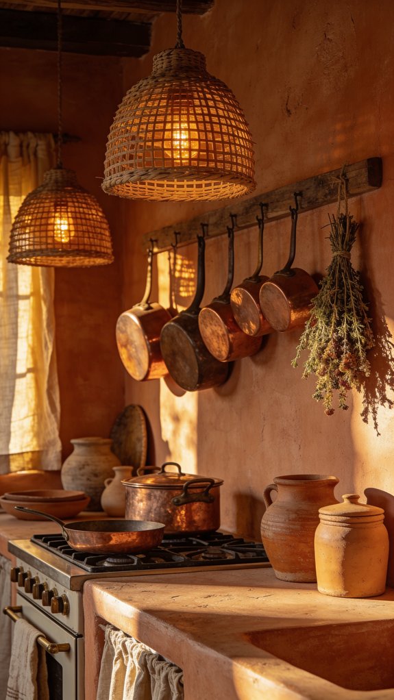 Pendant Lighting Ideas to Brighten a Terracotta Kitchen
