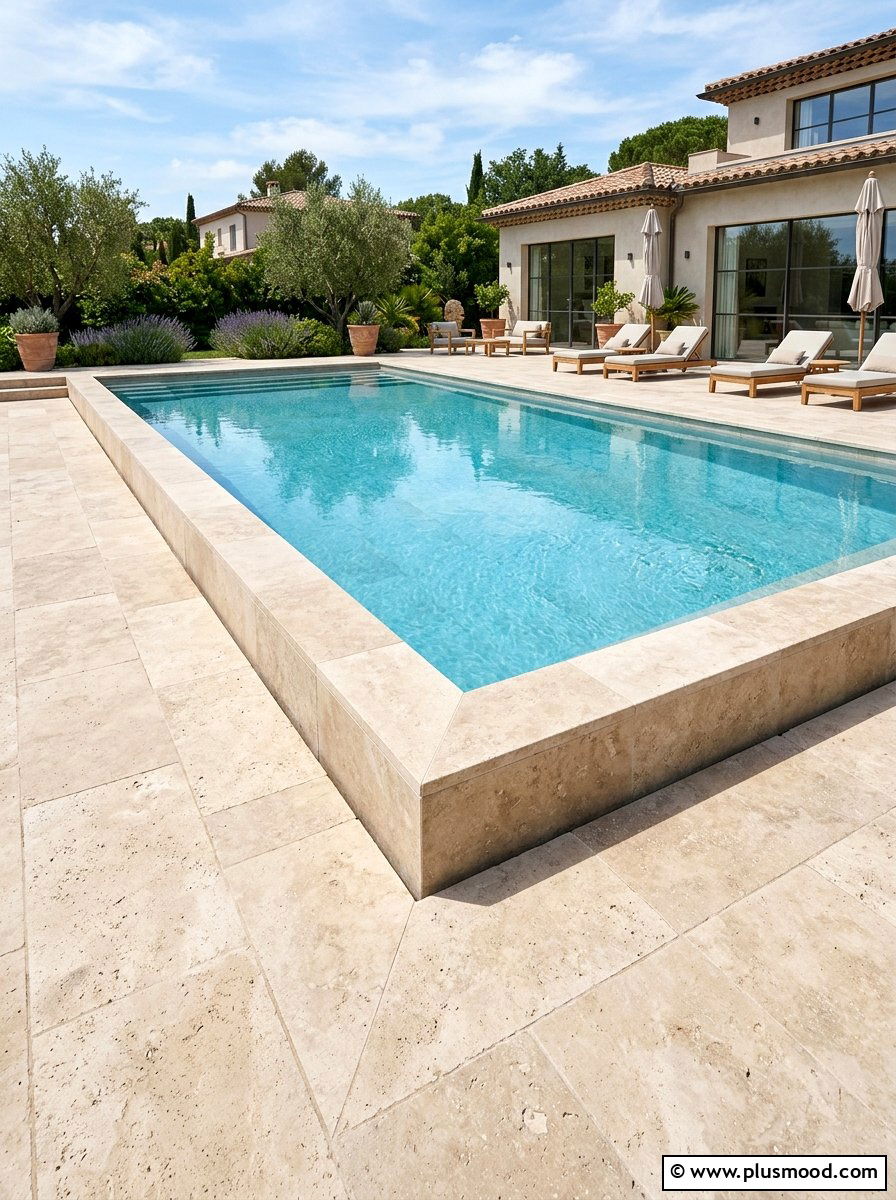 Natural Stone Pool Coping