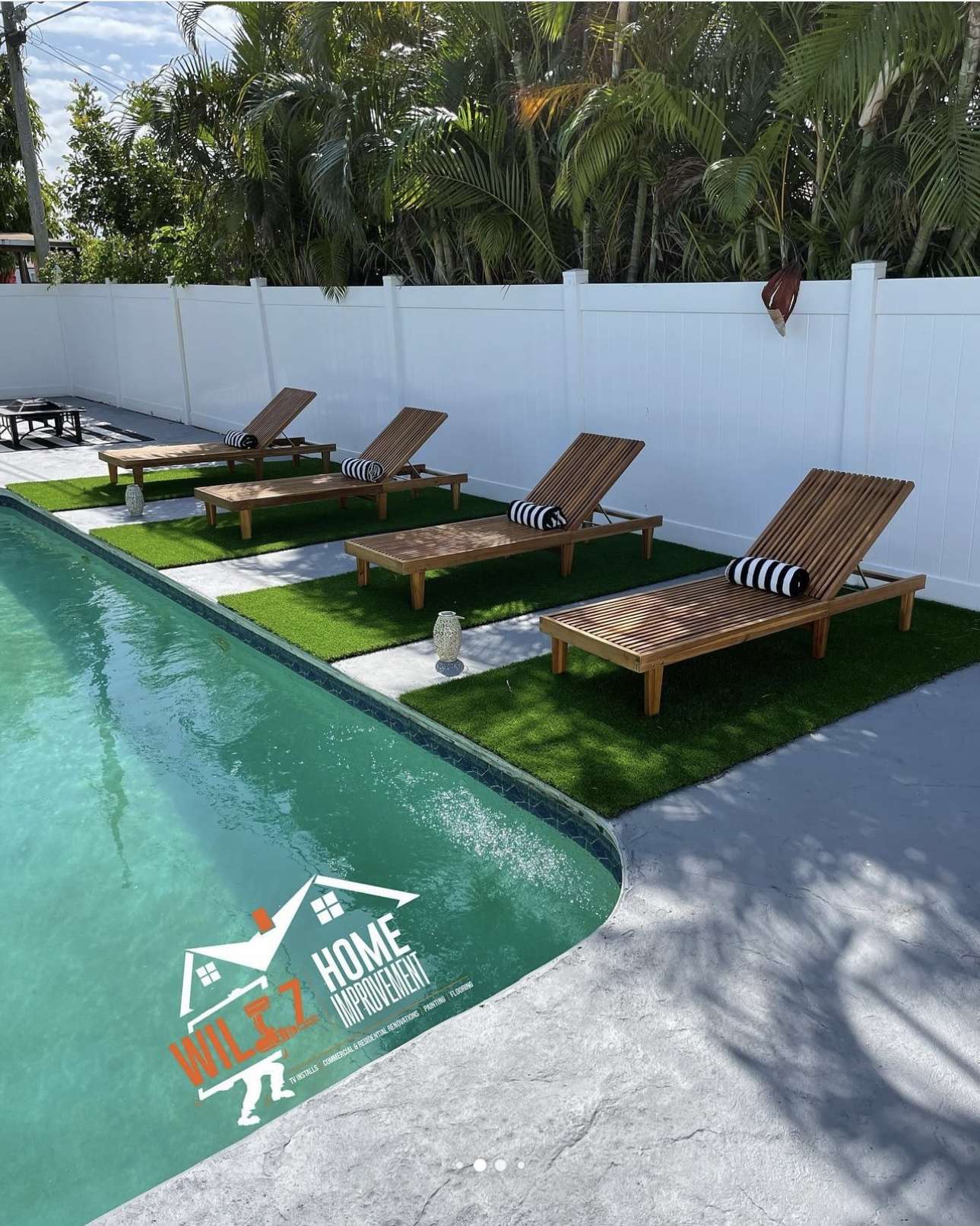 Incorporating Artificial Turf and Loungers Around Your Pool