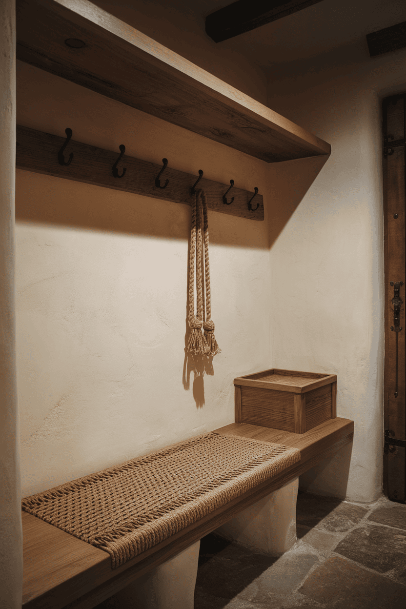 Coastal Charm Mudroom Bench