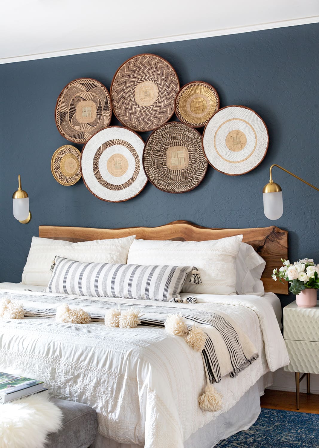 Earthy Textures with Handwoven Wall Baskets