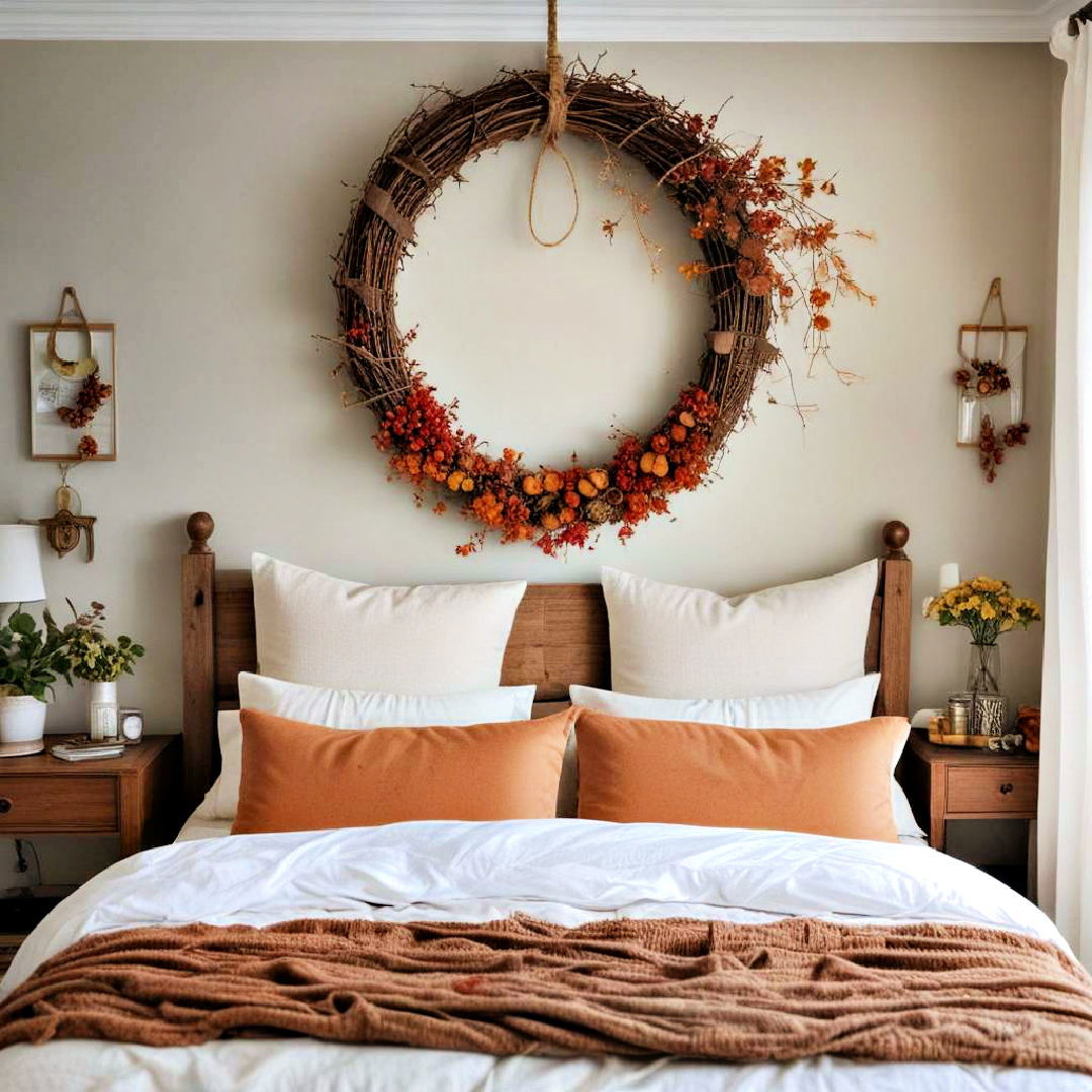 Cozy Up Your Bedroom with Autumn Wreaths