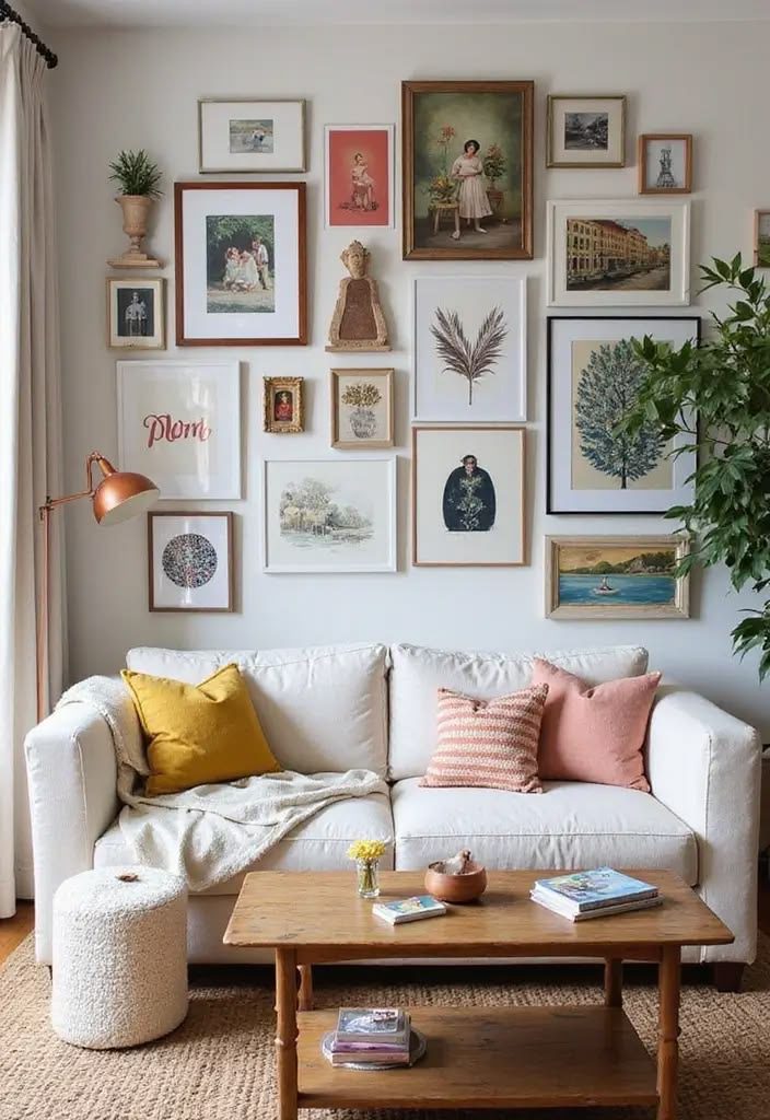 Creating a Serene Gallery Wall with Gentle Hues