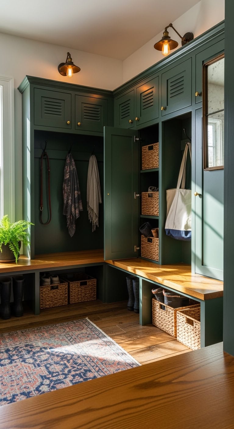 Vintage Brass Lockers for Your Mudroom