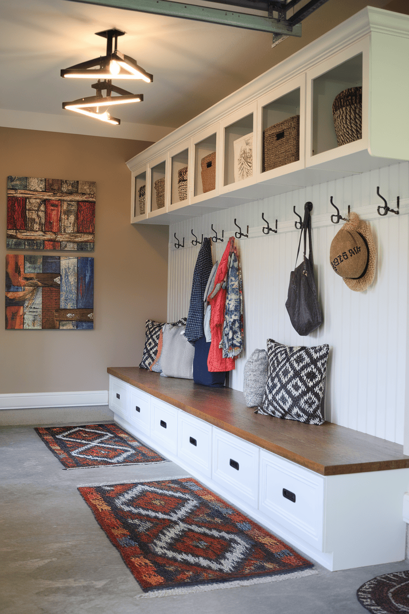 Vibrant Touches to Transform Your Garage Mudroom