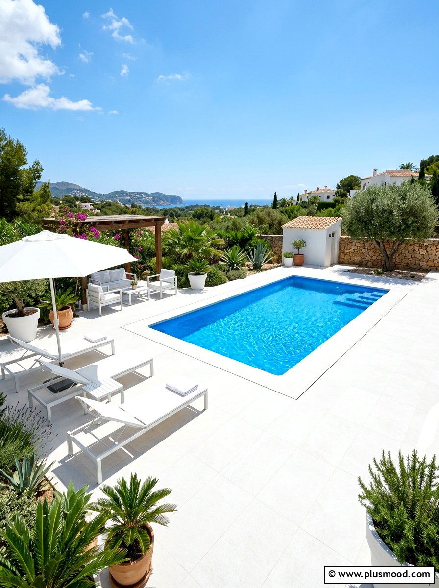 White Pool Patio