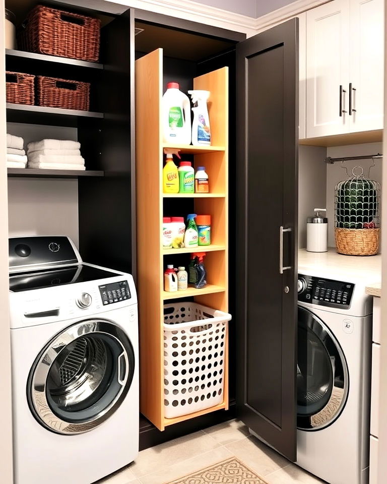 Sliding Storage Solutions for Your Laundry Space