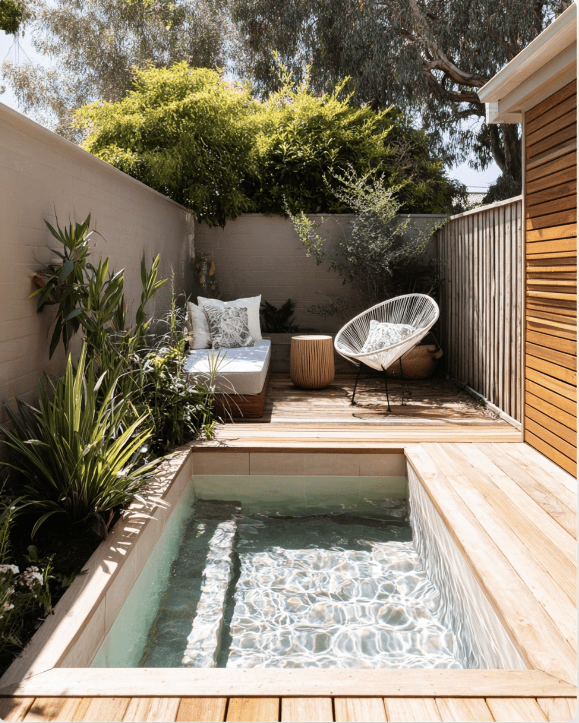 Lush Greenery Surrounding a Gentle Poolscape