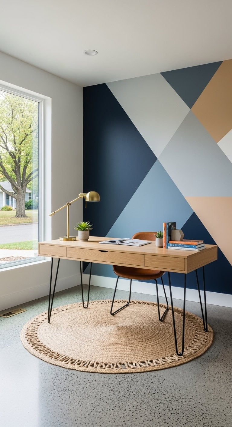 Vibrant Geometry: Elevate Your Office with Bold Color Zones