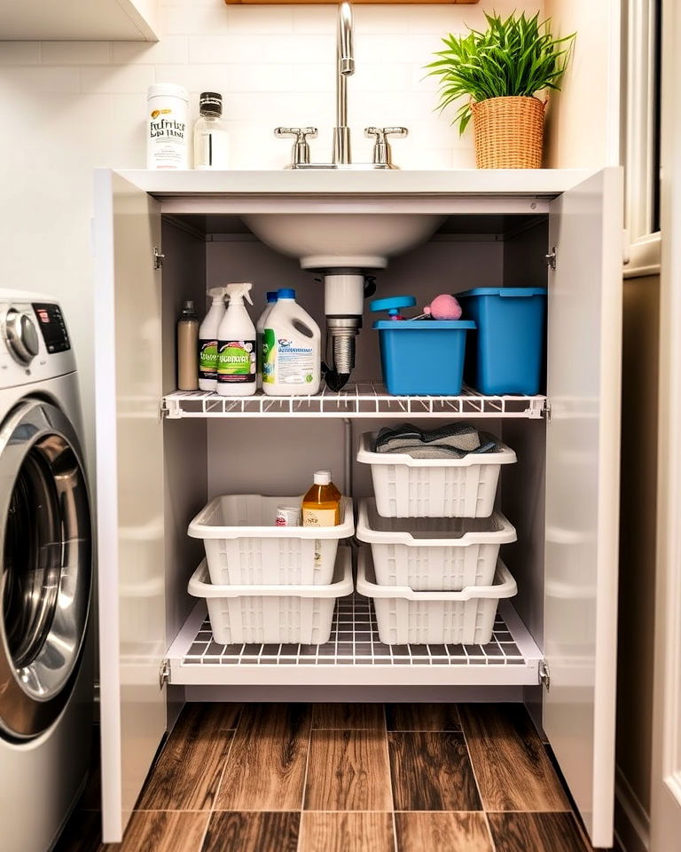 Maximize Space Beneath the Laundry Sink