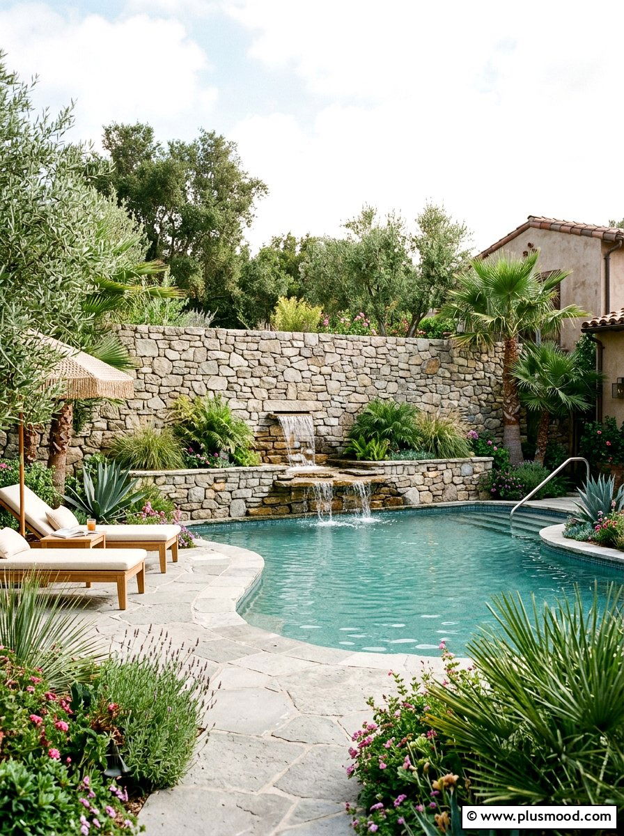 Timeless Elegance with Layered Stone Walls
