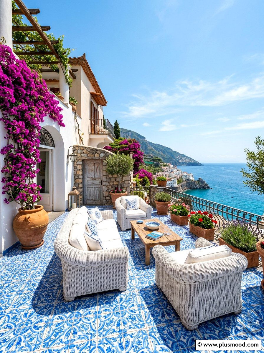 Sun-Kissed Mediterranean Wicker Seating