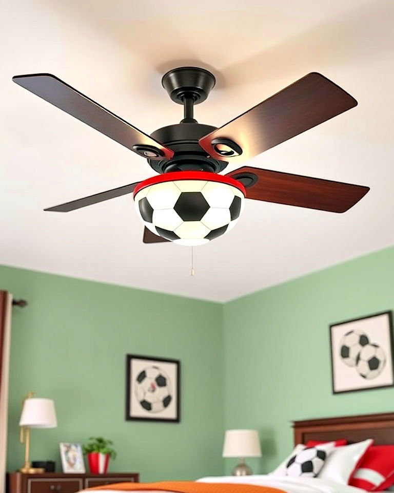 Kick It Up a Notch with a Soccer-Inspired Ceiling Fan