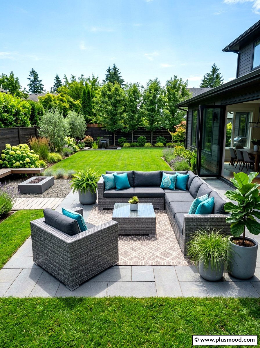 Chic Grey Wicker Lounge Set