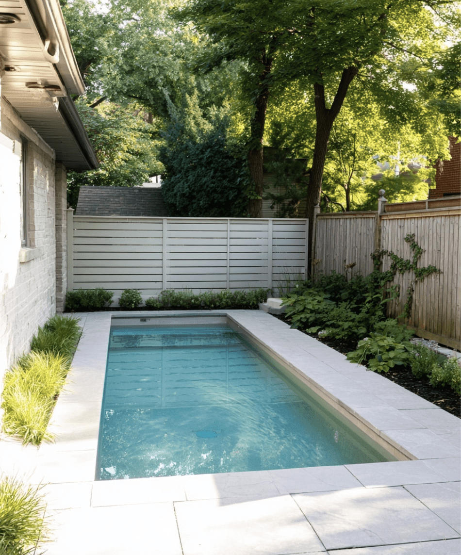 Sleek and Slim Lap Pool for Compact Yards
