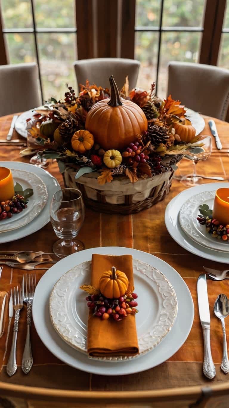 Rustic Elegance: Vibrant Berry and Twisted Branch Centerpiece