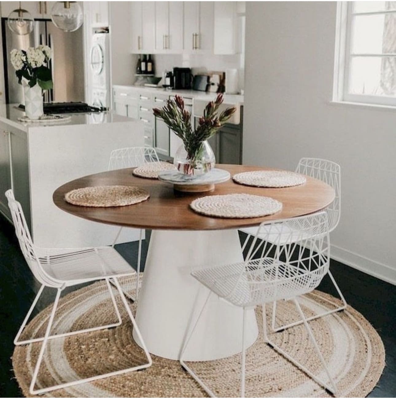 Earthy Elegance: Styling Your Small Dining Space with a Rattan Rug
