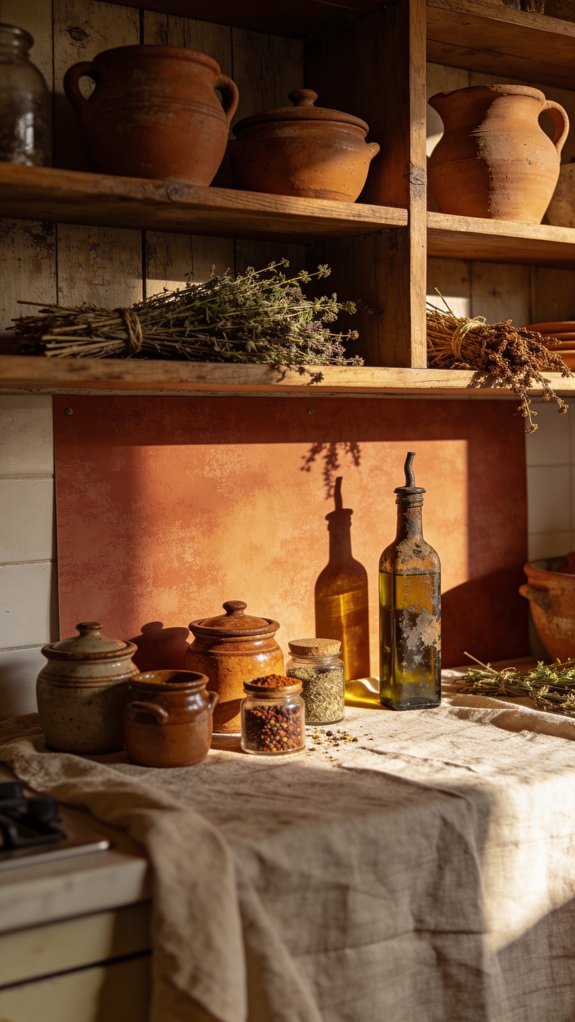 Add Warmth with Removable Terracotta Wallpaper for Kitchen Walls