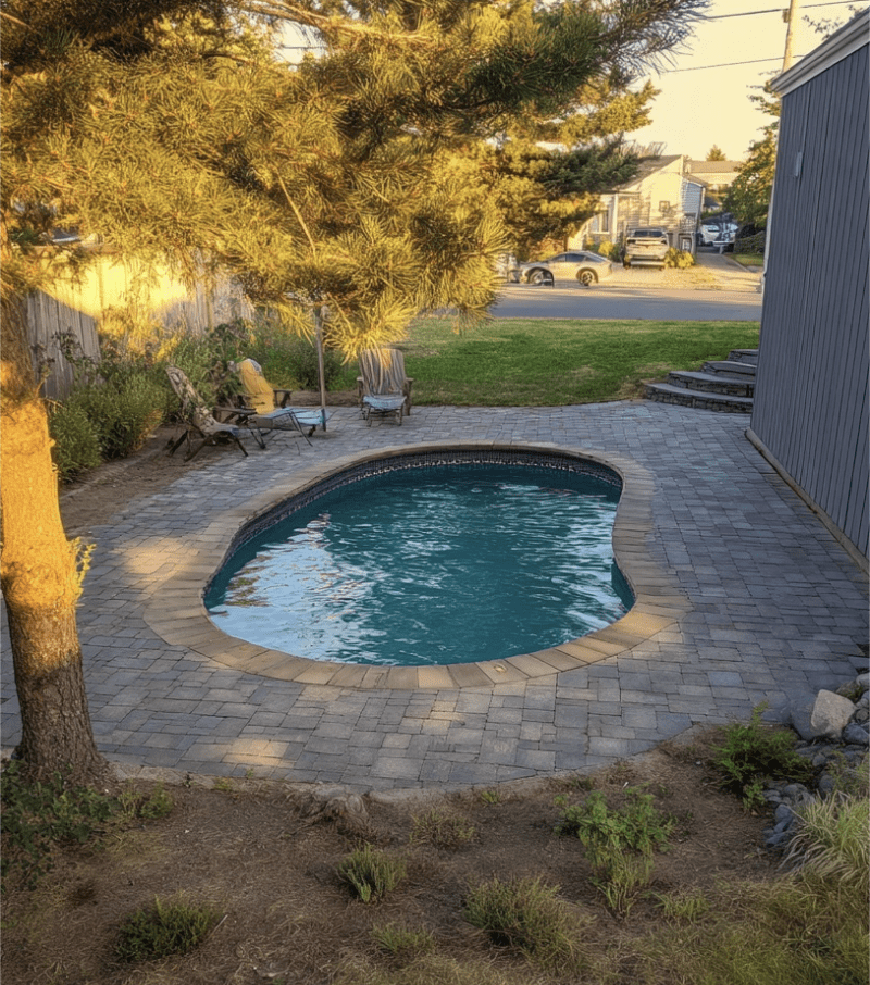 Graceful Stone-Trimmed Swimming Retreat