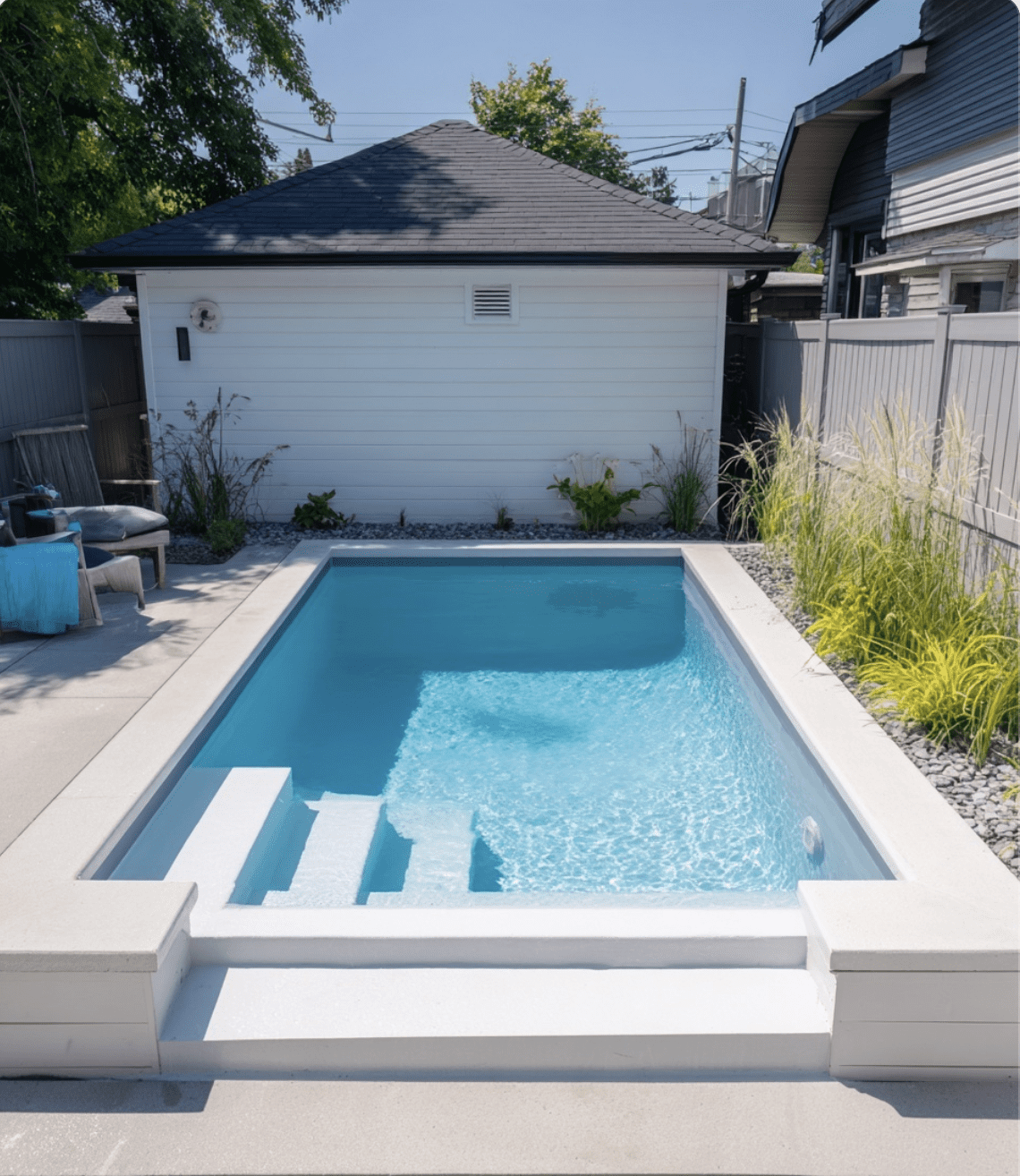 Sleek Modern Rectangular Plunge Pool