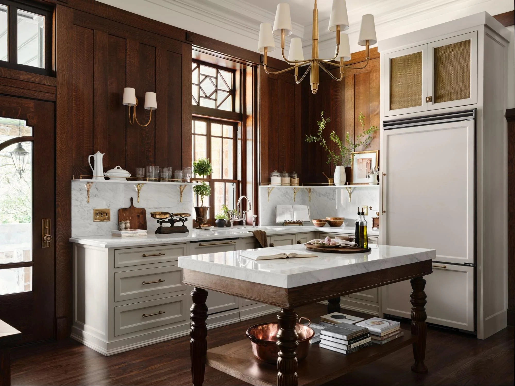 Classic Culinary Space Featuring Luxurious Wood Accents