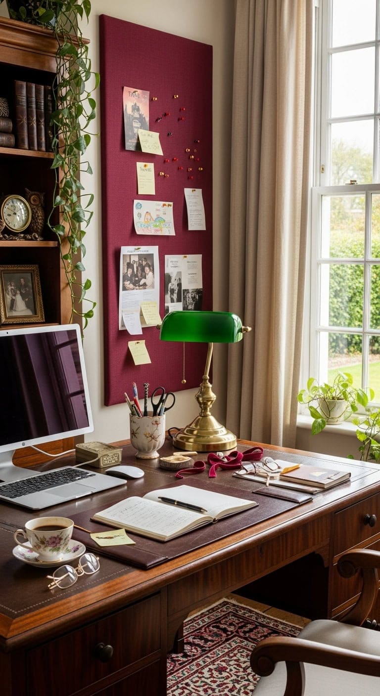 Classic Charm: Create a Stylish Visual Planner with a Fabric-Covered Notice Board
