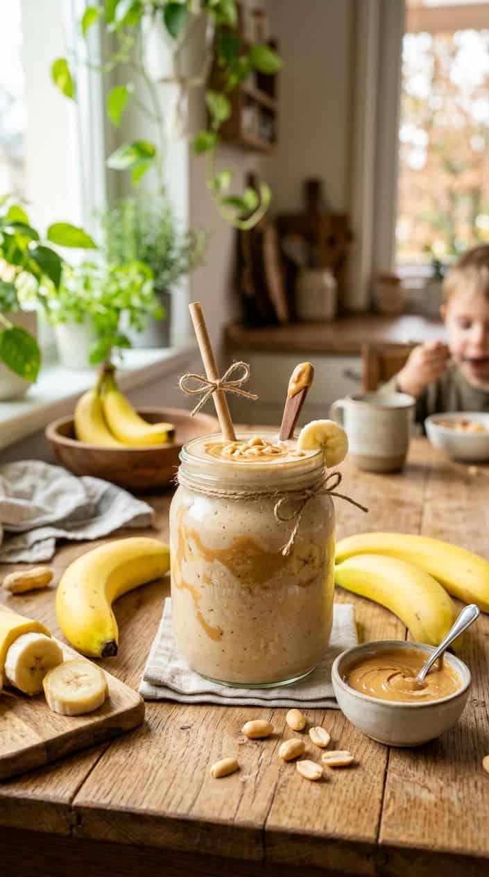 Fuel Up with Creamy Banana & Peanut Butter Bliss Smoothie