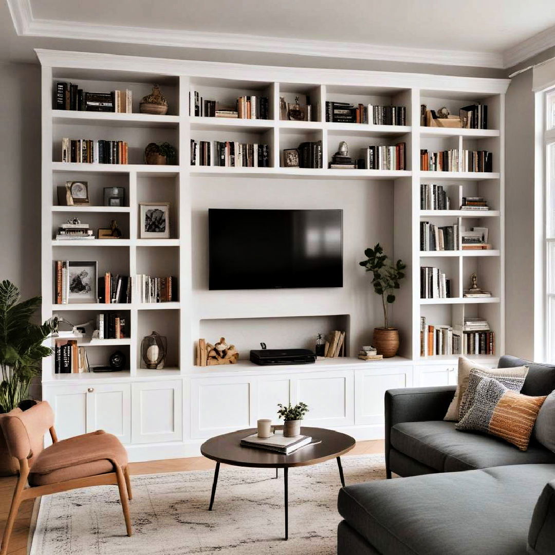 Custom Built-In Shelving for Streamlined Living Spaces