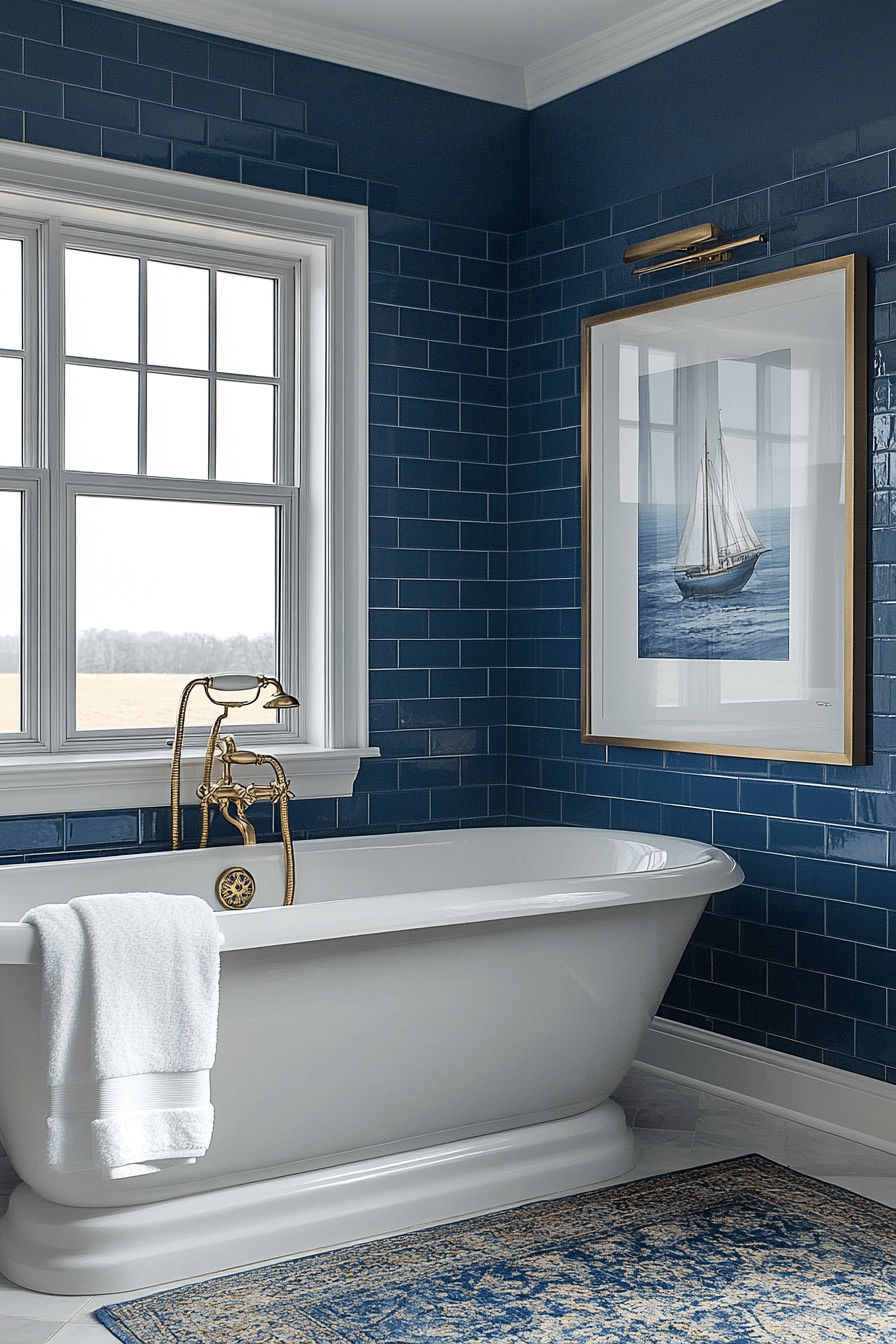 Seaside Serenity in Navy Blue