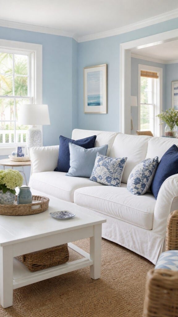 Celebrate the Serenity of Soft Blues and Crisp Whites