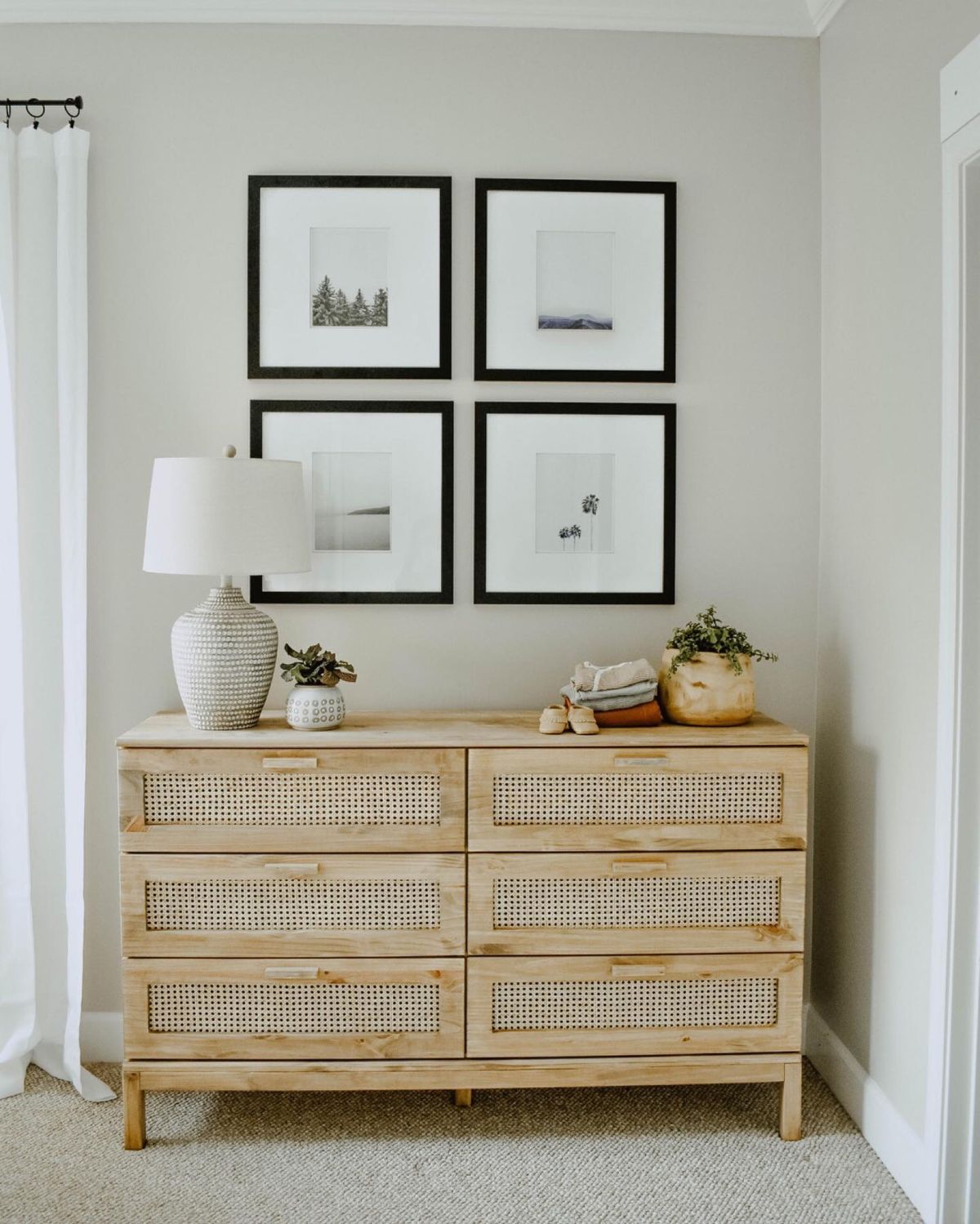Elegant Rattan-Fronted Dresser Makeover
