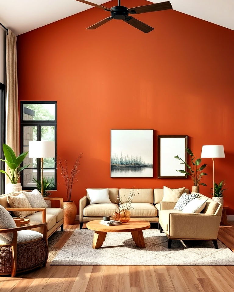 Embrace Earthy Charm with a Terracotta Feature Wall