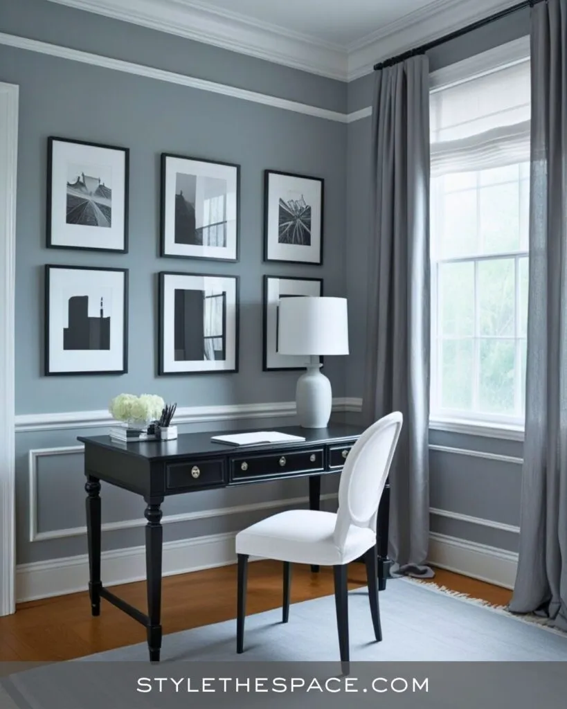 Sleek Monochrome Workspace with a Contemporary Edge