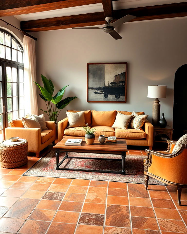 Warmth and Texture with Terracotta Floor Tiles