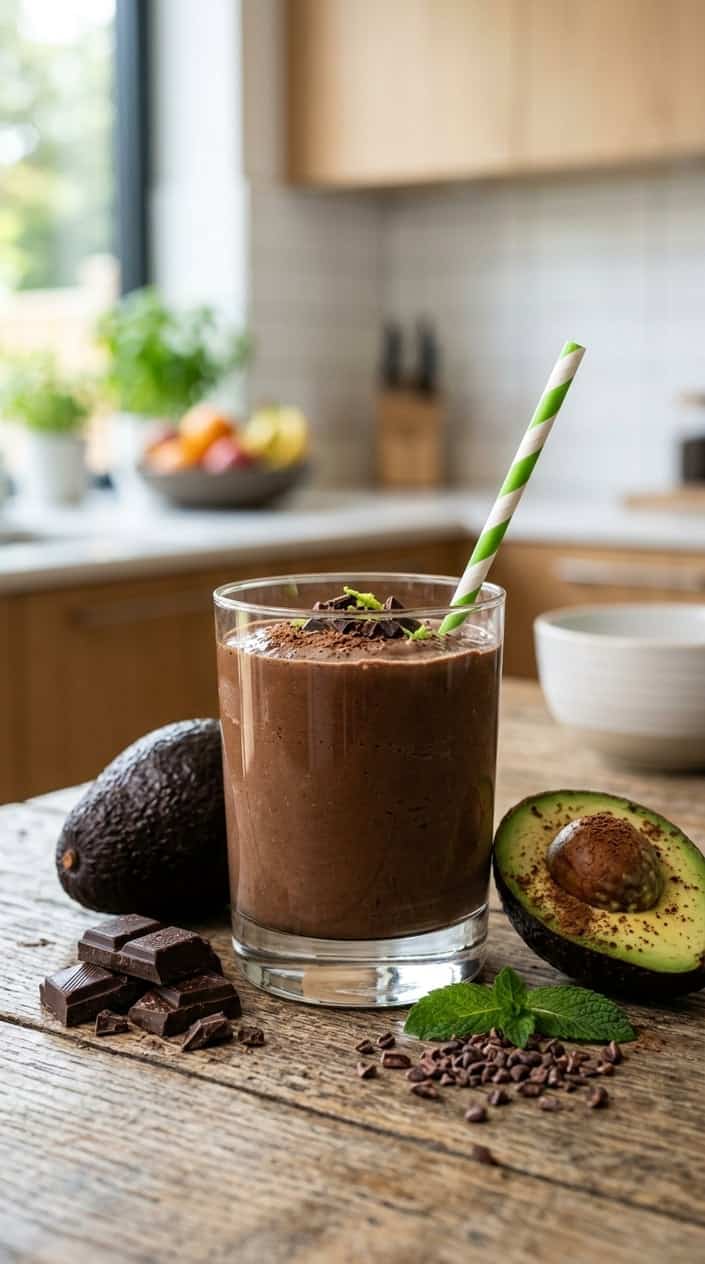 Velvety Cocoa Avocado Bliss Smoothie