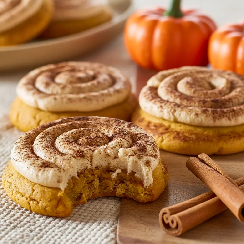 Pumpkin Cookies with Cinnamon Frosting