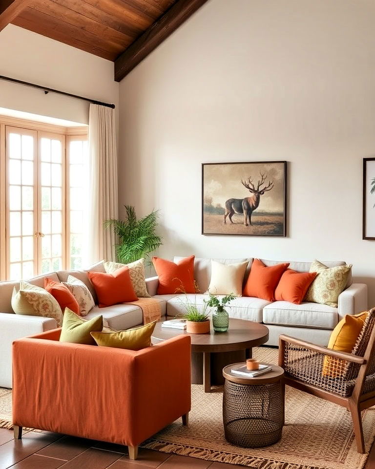 Warm Earth-Tone Pillows to Elevate Your Living Space