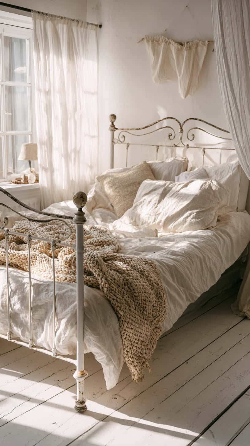 White Iron Bed Frame