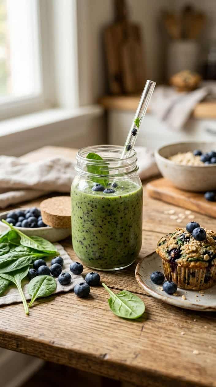 Berry Green Muffin Bliss Smoothie