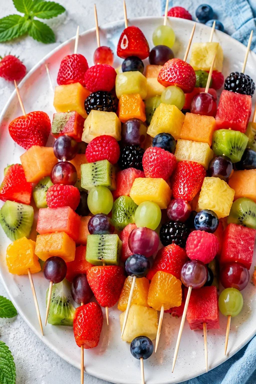 Vibrant Garden Fruit Skewers