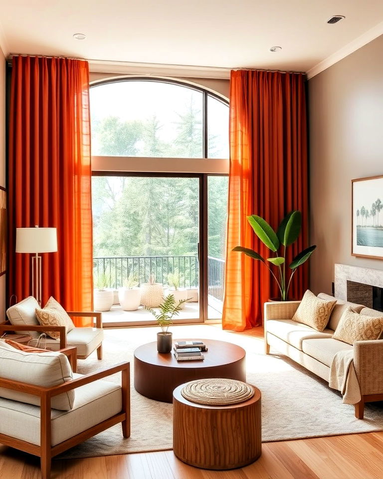 Warm Up Your Living Space with Terracotta Drapes
