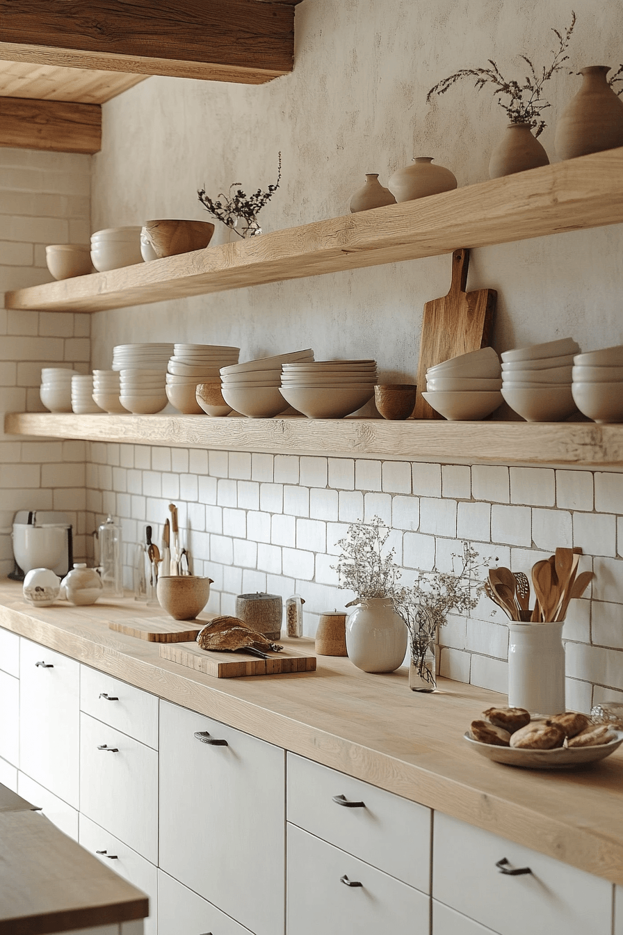 Sleek Open Shelving Kitchen Design