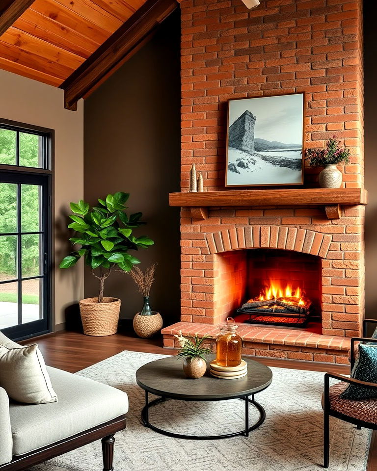 Elevate Your Hearth with Warm Terracotta Accents