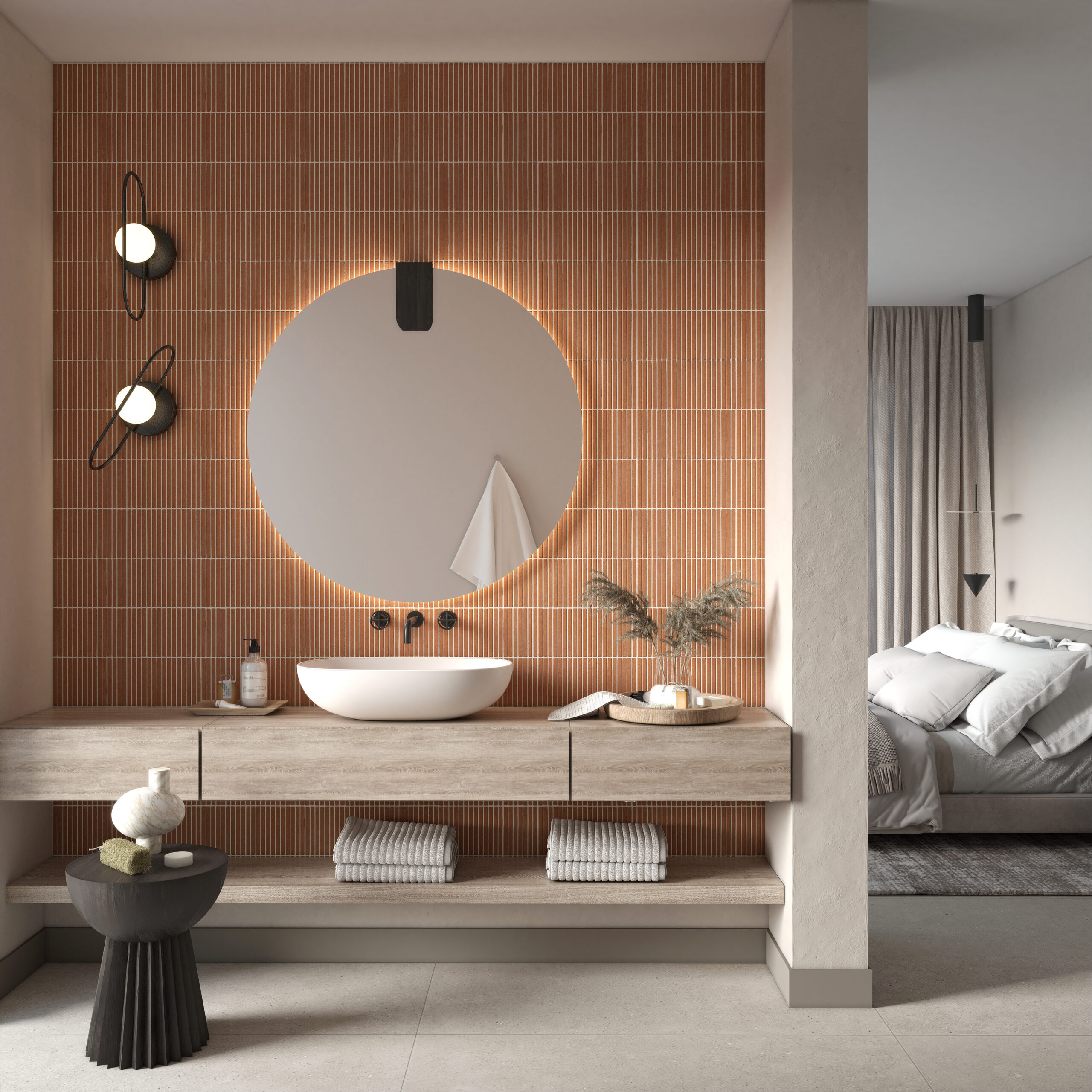 Rich Layers of Clay Hues for Depth