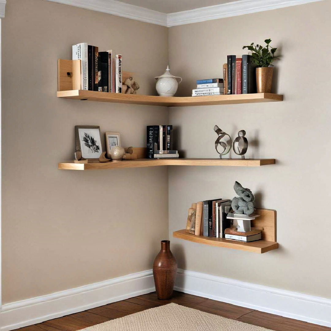 Maximize Space with Stylish Corner Shelving