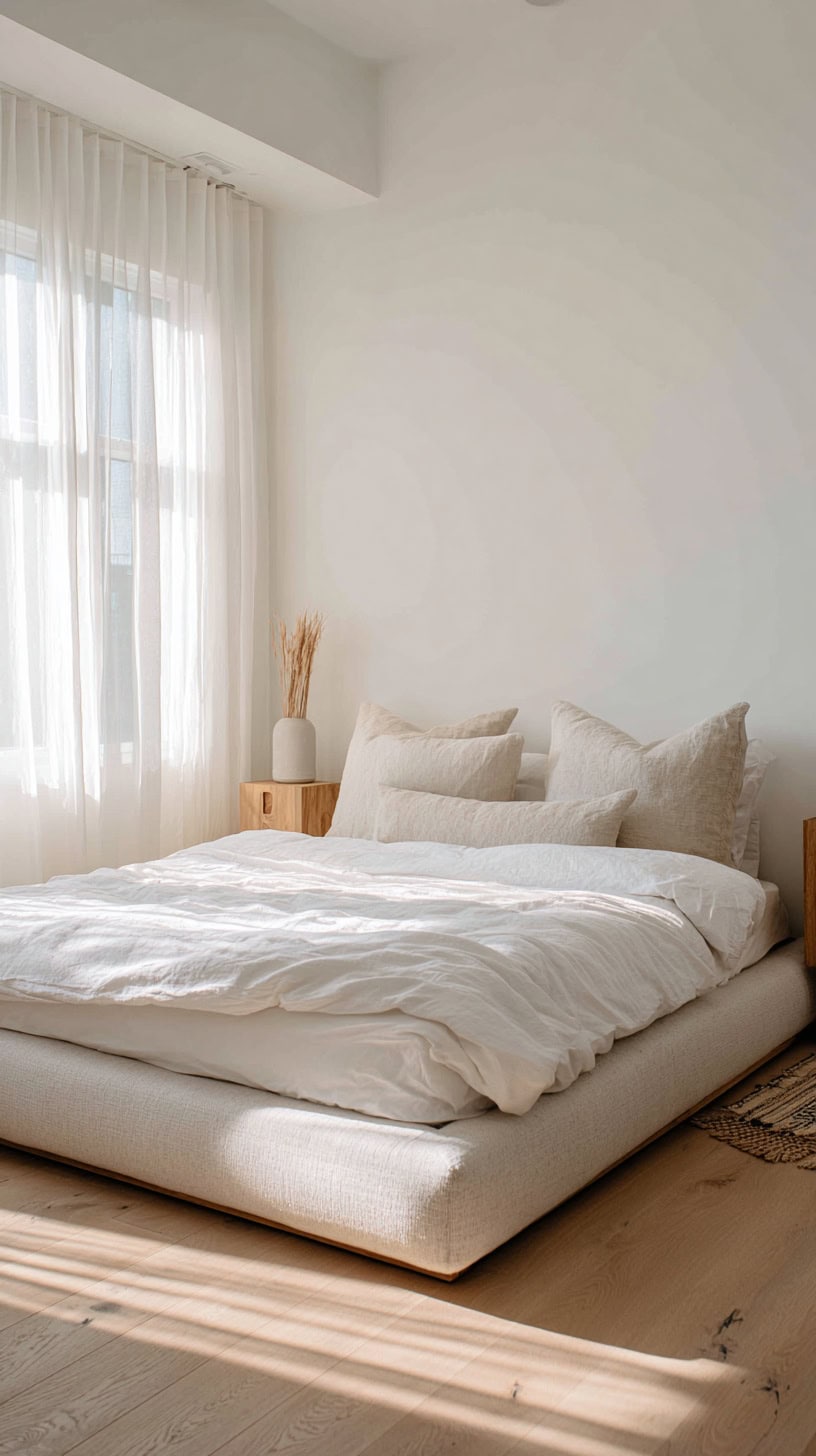 Low Upholstered Bed
