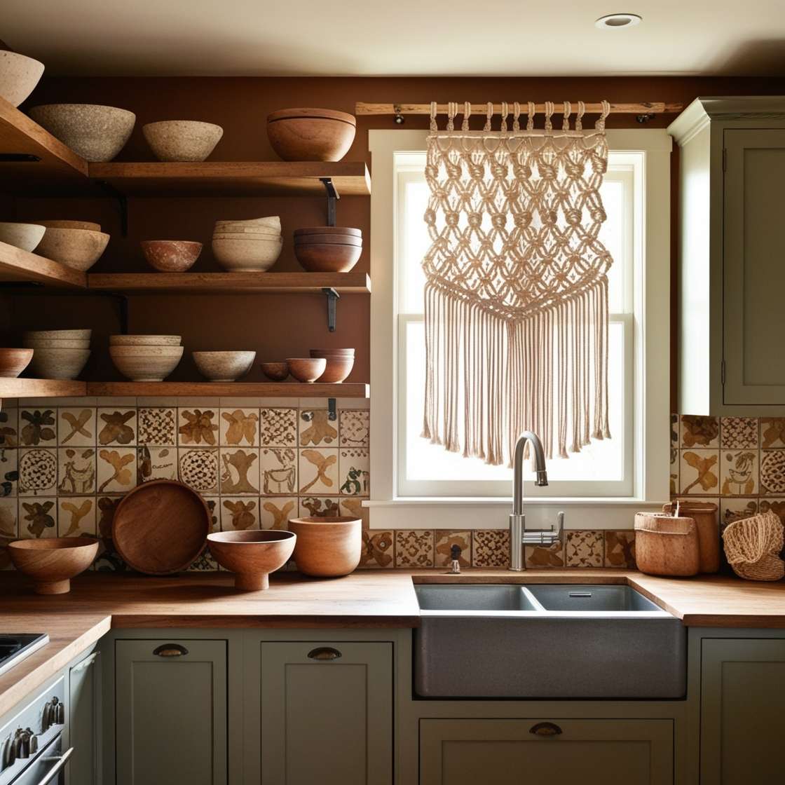 Boho kitchen idea 17