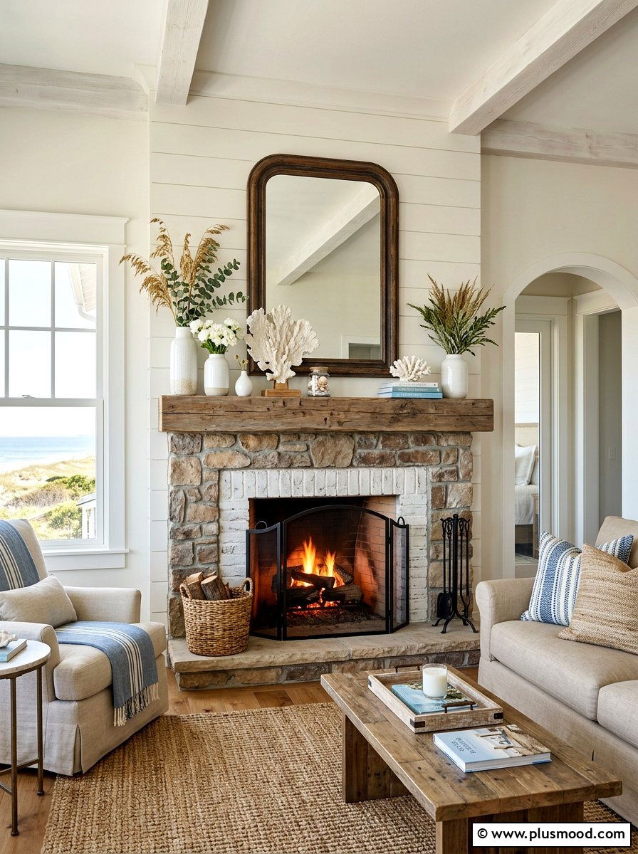 Refreshing Your Mantle with Coastal Farmhouse Charm